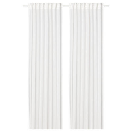 SILVERLÖNN Sheer curtains, 1 pair, white, 145x300 cm