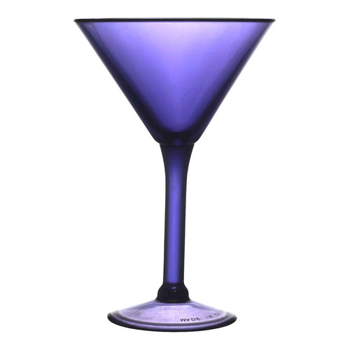 Plastic Cocktail Glass 240ml, purple