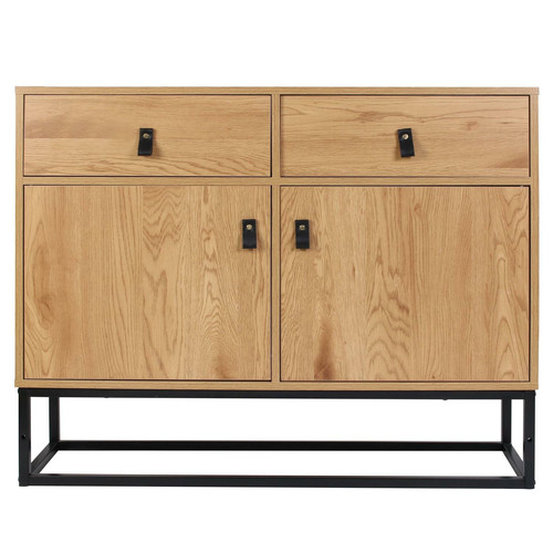 Chest of Drawers Cabinet Abbott, oak/black