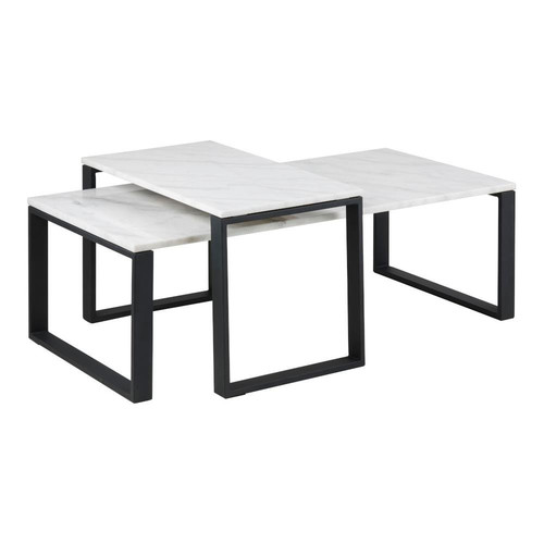 Set of Coffee Tables Nest Tables Katrine, white