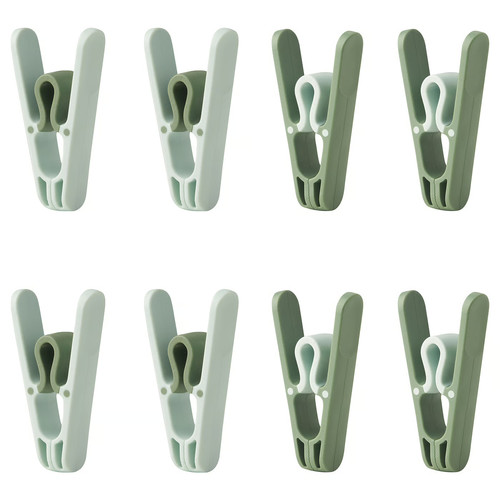 SLIBB Clothes peg, green, 8 pack