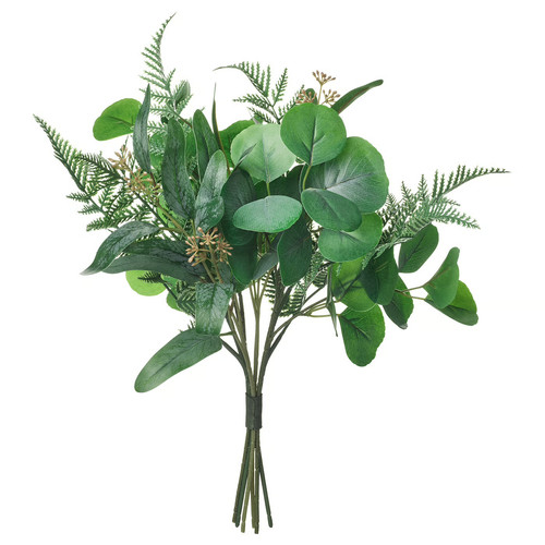 SMYCKA Artificial bouquet, in/outdoor eucalyptus/green, 40 cm