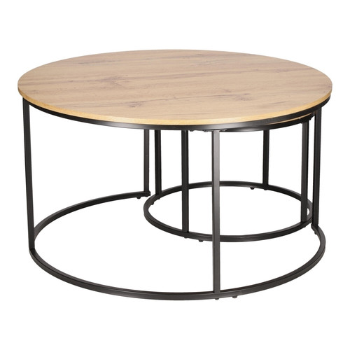 Set of 2 Coffee Tables Ruth, acacia wood