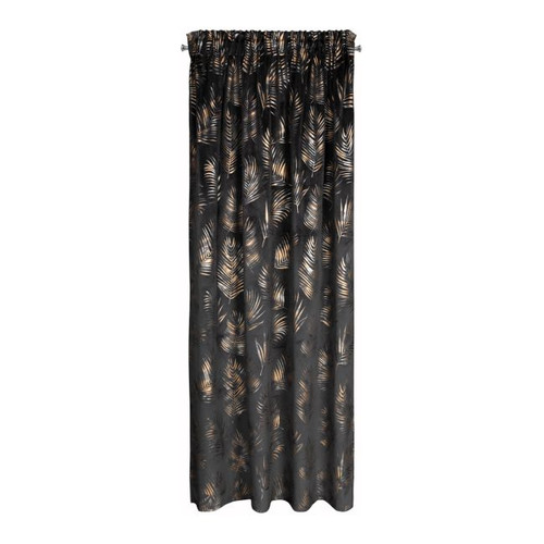 Curtain Gloria 140x300 cm, black/grey