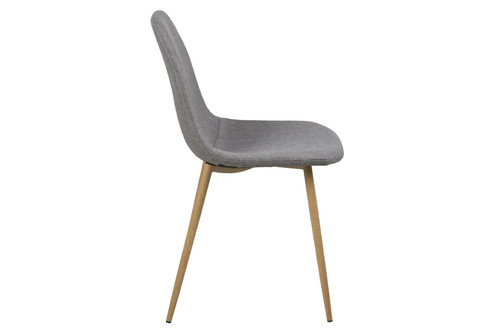Upholstered Dining Chair Wilma, grey/oak