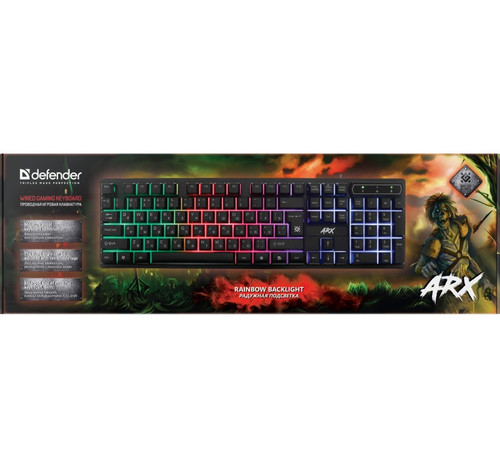 Defender Gaming Wired Keyboard ARX GK-196L