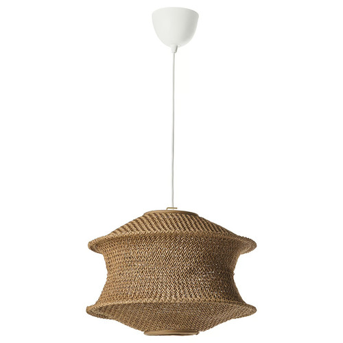 BLÅSTÅNG / HAVSDJUP Pendant lamp, beige/white, 45 cm