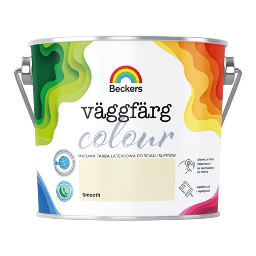 Beckers Matt Latex Paint Vaggfarg Colour 2.5l smooth