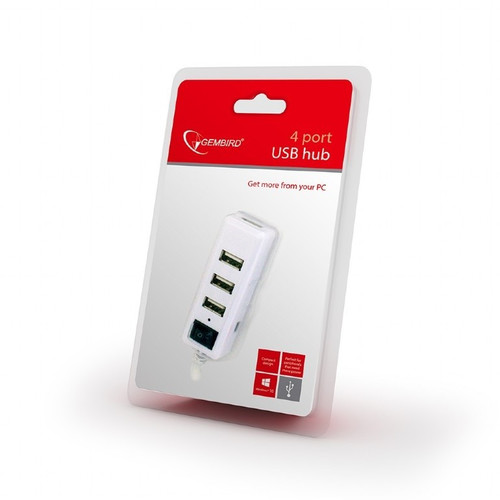 Gembird Hub USB 2.0 4-port, white