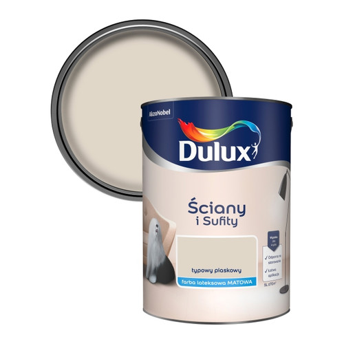 Dulux Walls & Ceilings Matt Latex Paint 5l typical sand