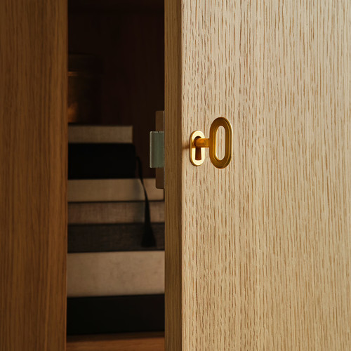 STOCKHOLM 2025 Cabinet with 2 doors, oak veneer, 80x40x126 cm