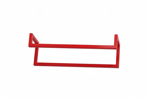Double Wall-Mounted Towel Rail, red