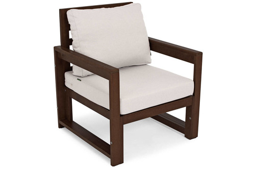 Outdoor Wooden Armchair MALTA, dark brown/grey