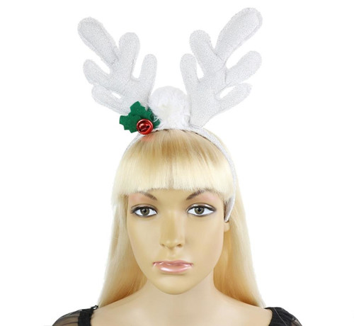 Christmas Reindeer Headband Antlers, white