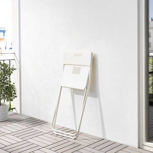 FEJAN Chair, outdoor, foldable white