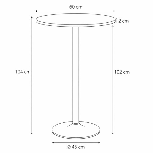 Bar Table Hvar, black