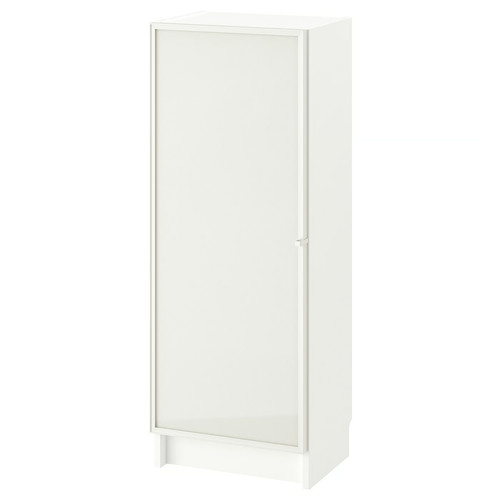 BILLY / HÖGBO Bookcase combination w glass doors, white, 40x30x106 cm