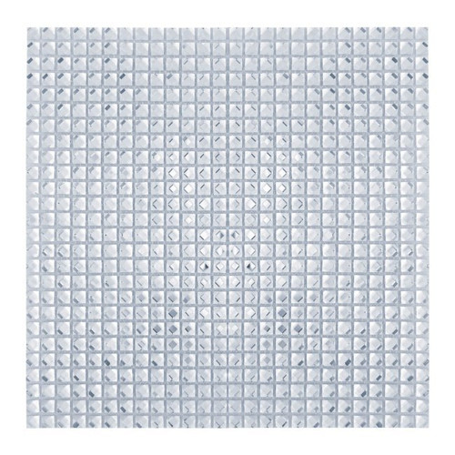 Glass Mosaic Tile Diamond 30 x 30 cm, small, silver, 1pc