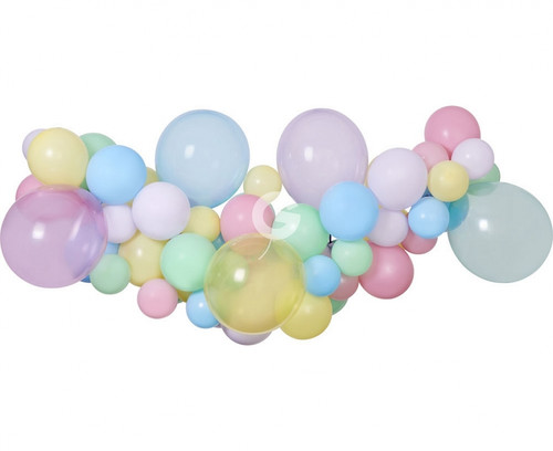 DIY Balloon Garland Kit 65pcs, pastel