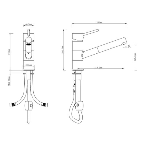 Cooke&Lewis Kitchen Top Lever Tap Jonha, chrome