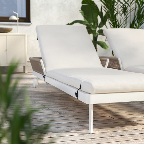 FRÖSÖN/DUVHOLMEN Sun lounger cushion, beige, 190x60 cm