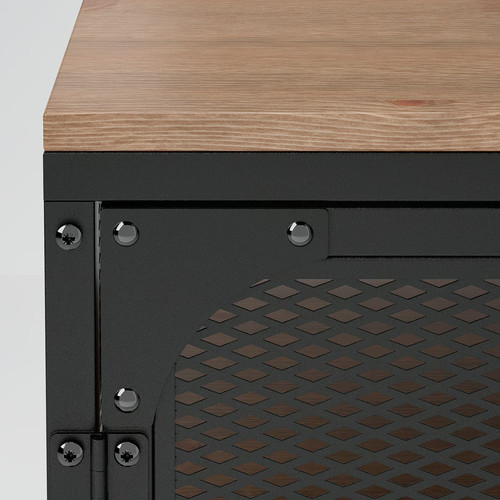 FJÄLLBO TV bench, black, 198x45x54 cm