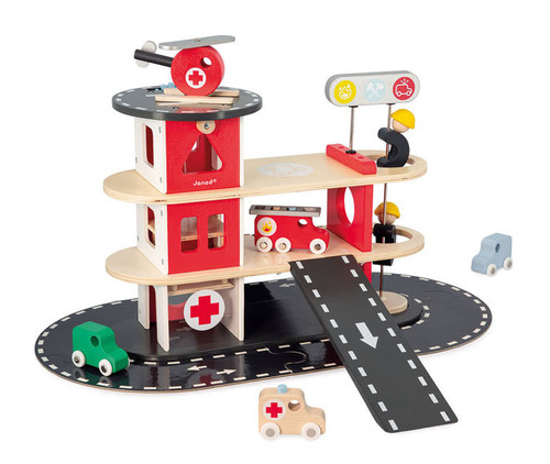 Janod Wooden Fire Station 2+
