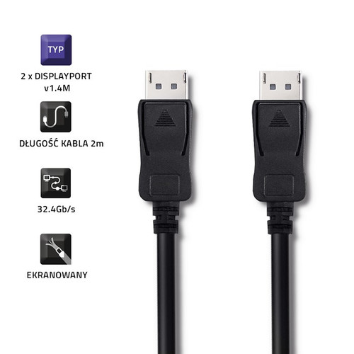 Qoltec DisplayPort v1.4 M to DisplayPort v1.4 M 2m