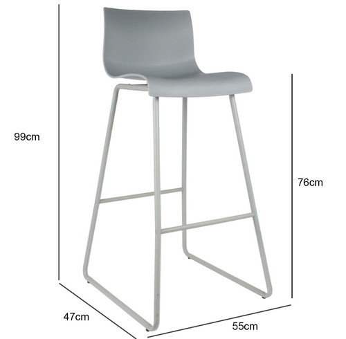 Bar Stool Novaei, grey