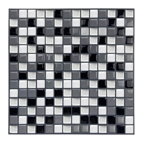 Wall Self-adhesive Vinyl Panel Sticker, 2pcs, metal mosaic