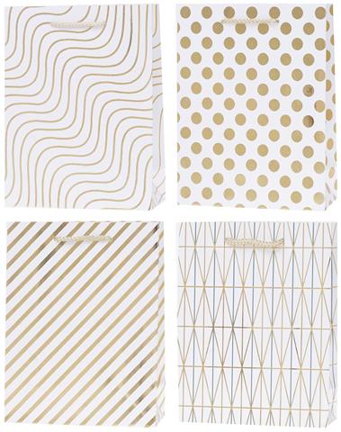 Gift Bag Graphic 260x320 12pcs, assorted patterns