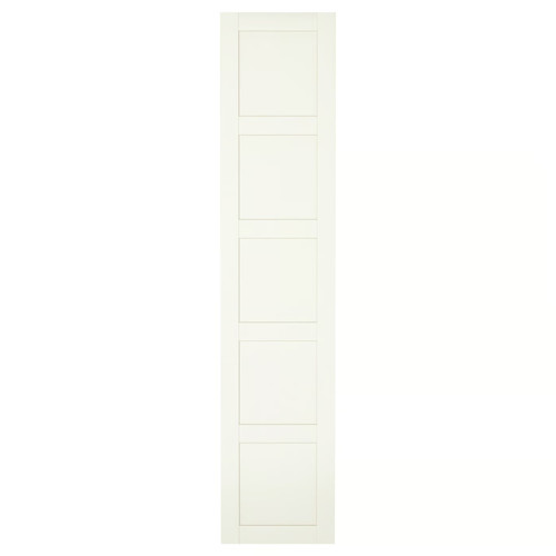 BERGSBO Door with hinges, white, 50x229 cm