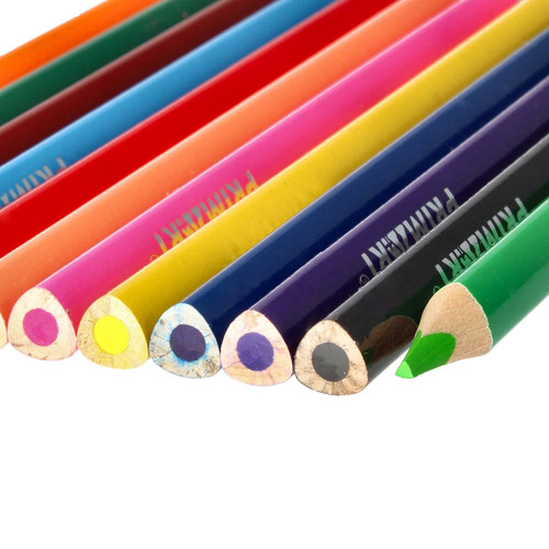 Prima Art Jumbo Triangular Colour Pencils 12pcs