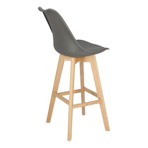 Bar Stool Norden Wood, high, PP, dark grey