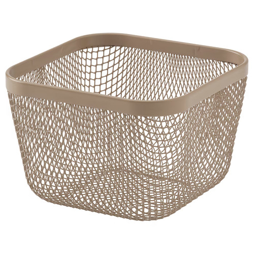 IKEA 365+ Food storage basket, metal/light grey-brown, 14x14x10 cm