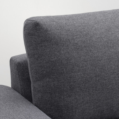 VIMLE Corner sofa, 5-seat, with wide armrests/Gunnared medium grey