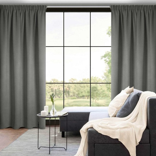 Blackout Curtain Carlo 130x300 cm, grey