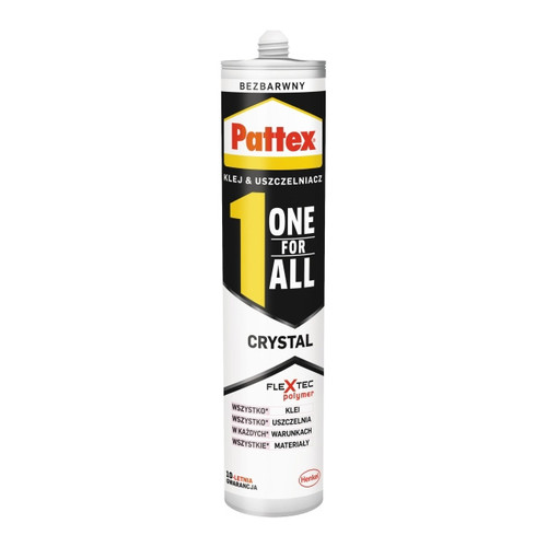 Pattex Sealant Adhesve One For All Crystal 290g, transparent