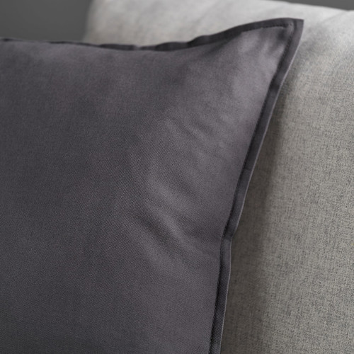 GURLI Cushion cover, dark grey, 65x65 cm