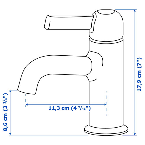 VOXNAN Wash-basin mixer tap, chrome-plated
