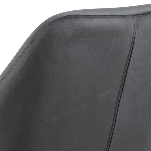 Armchair Chisa, velvet, dark grey
