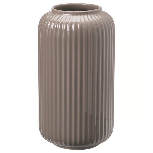 STILREN Vase, dark grey-beige, 22 cm