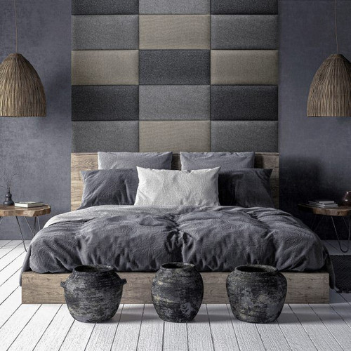 Upholstered Wall Panel Stegu Mollis Rectangle 60 x 30 cm, dark grey