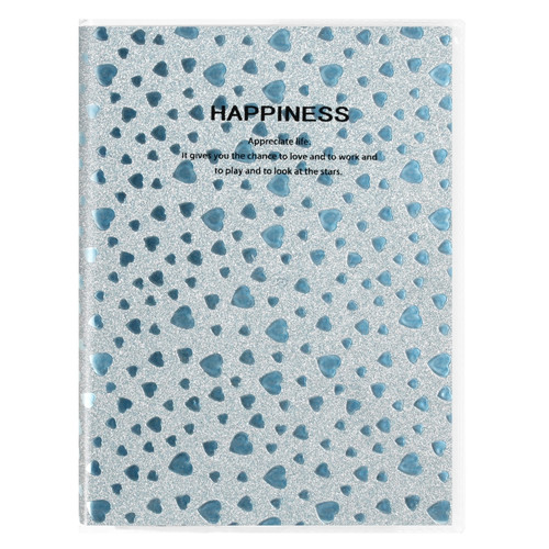 Notebook Diary A7 80 Sheets Glitter Happiness, 1pc, assorted colours