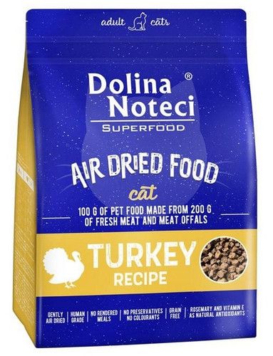 Dolina Noteci Superfood Air Dried Food for Cats Turkey Recipe 1kg