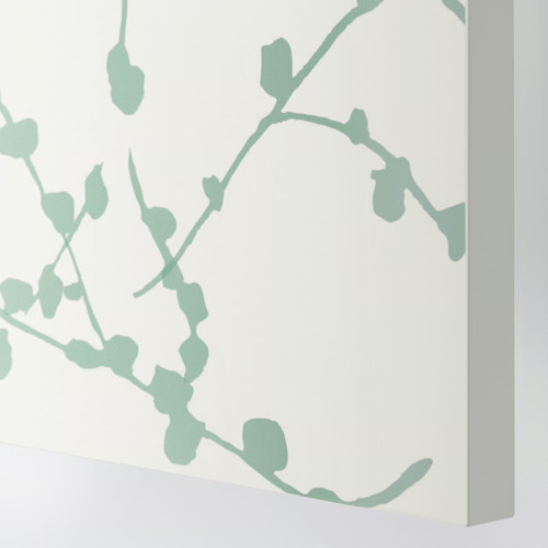 LINNABERG Door with hinges, white, 50x229 cm