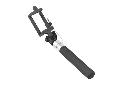 Monopod Selfie Stick Wired Black