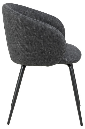 Upholstered Chair Eleanor, dark grey