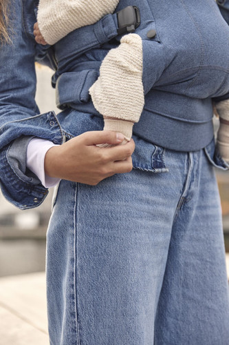 BABYBJORN Baby Carrier Harmony, Woven, Blue mélange, 0-3y