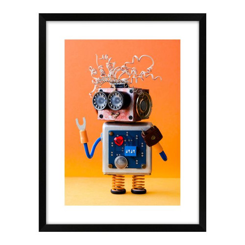 Picture Orange Robot 30 x 40 cm